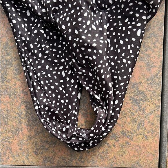 One One Black and White Polka Dot Bikini Bottom Small - Picture 6 of 7